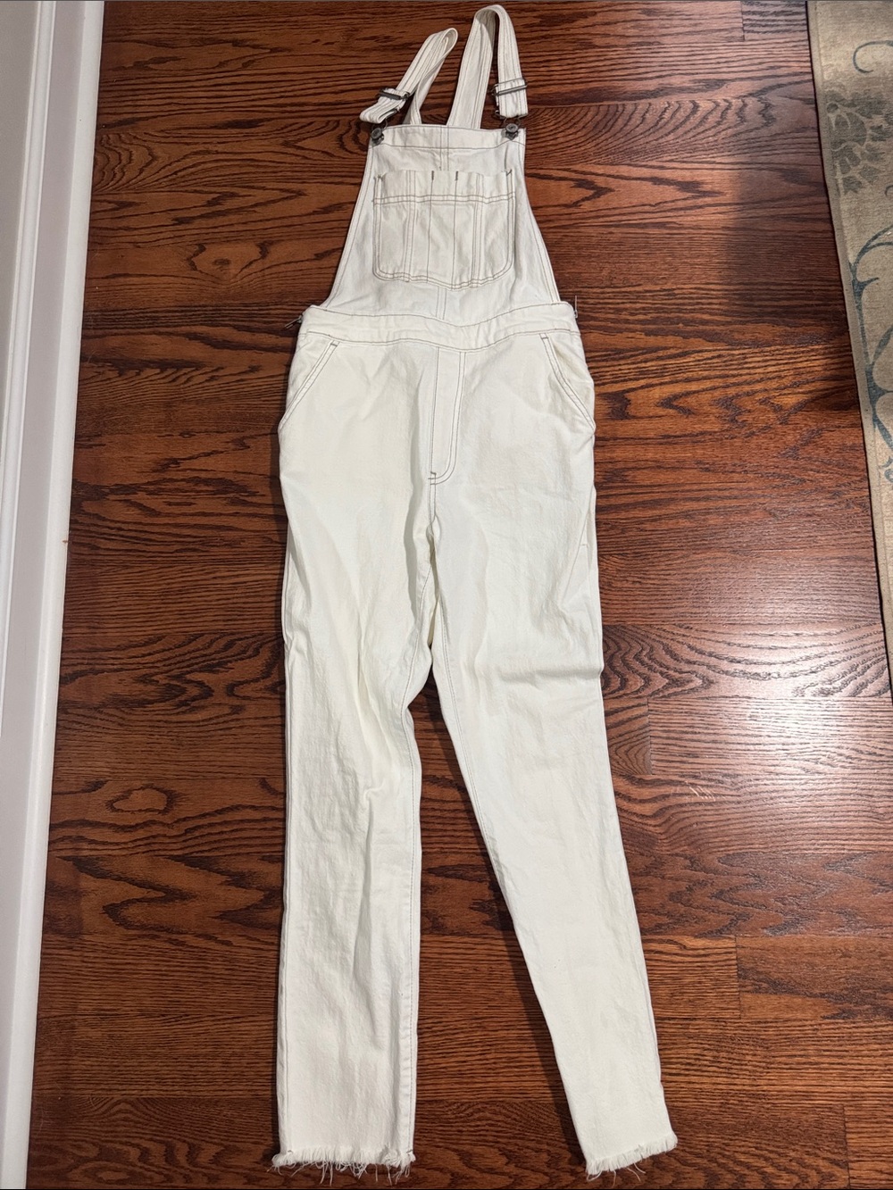 Abercrombie Cream Denim Overalls